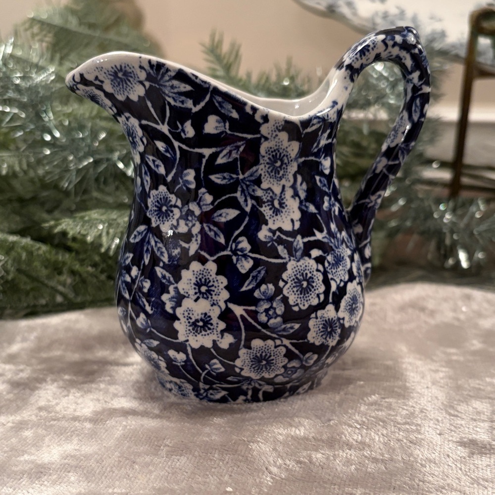 Calico Blue and White Small Creamer